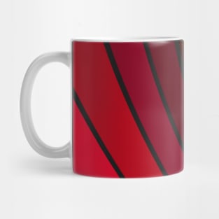 Stripes abstract Red Art Mug